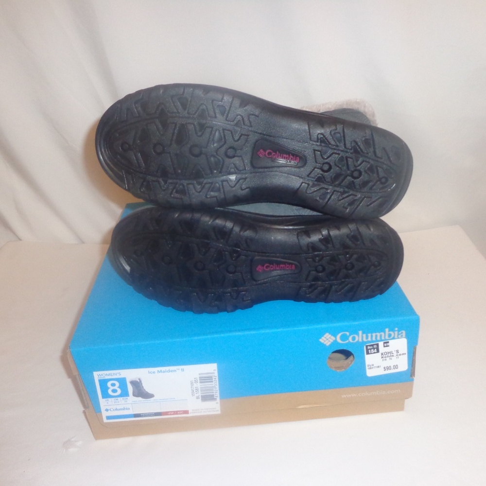 Columbia BOOTS 9 Snow Winter Ice Maiden Grey - Picture 6 of 8